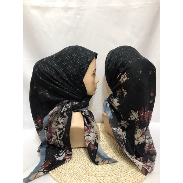 Jilbab Motif Voal segiempat-19