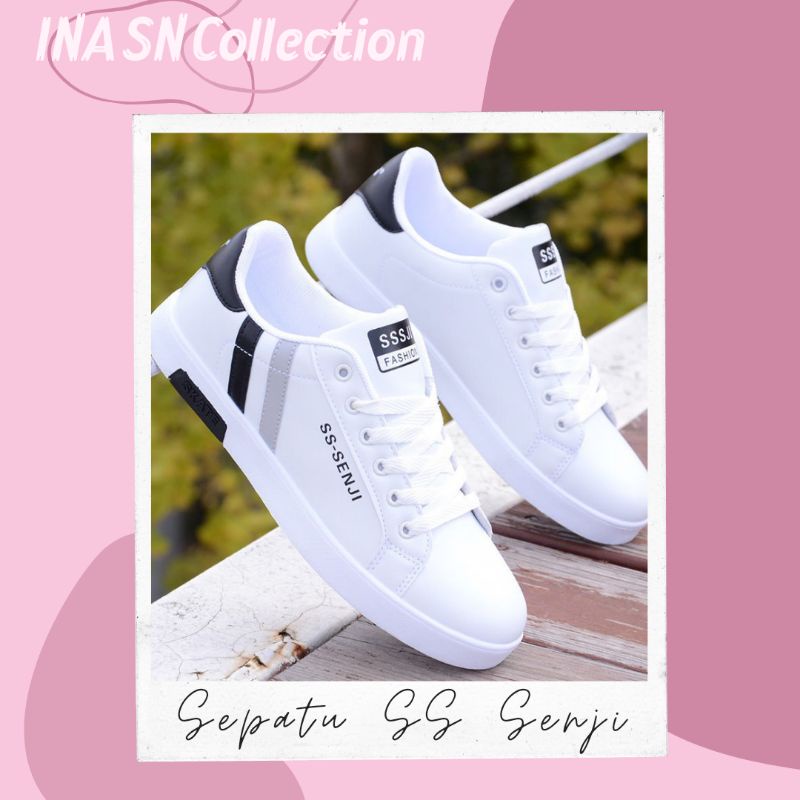 2.2,Promo sepatu sneakers pria ss senji cocok buat main,sekolah,kuliah,jalan santai,ENTENG,LENTUR,OU