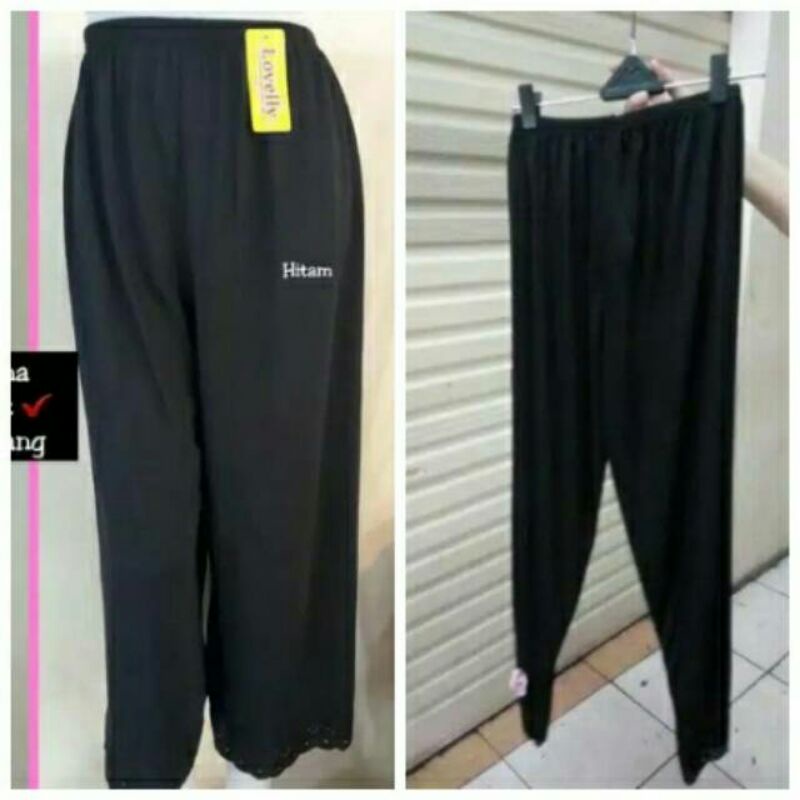 Androk Kulot Panjang Hitam - Celana Dalaman Gamis-2