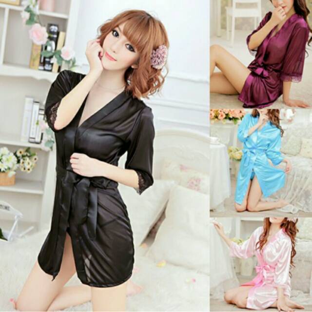 ready jkt baju tidur wanita sexy lingerie set kimono