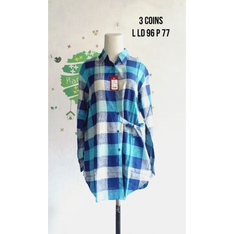 Kemeja Blus Tunik Wanita Three Coins