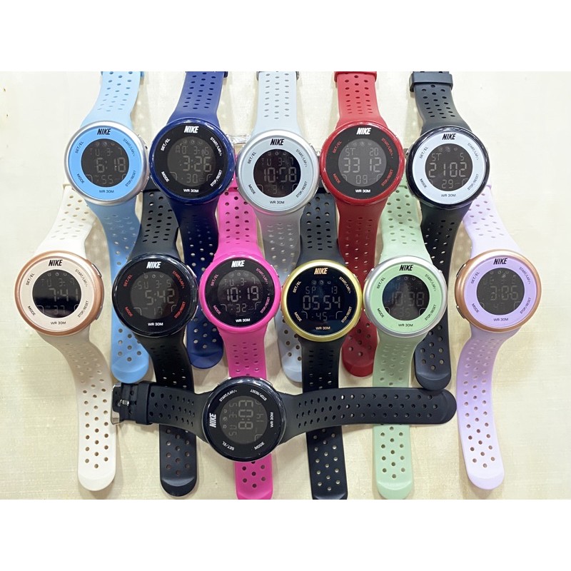 Jam Tangan Nike Led Rubber Sporty Bulat