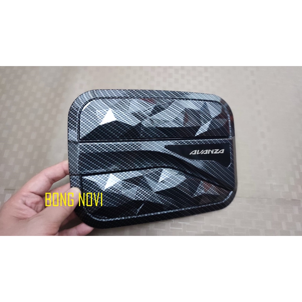 Tank Cover New Avanza 2019-2021Up Carbon / Tutup Tangki Bensin Avanza - Putih