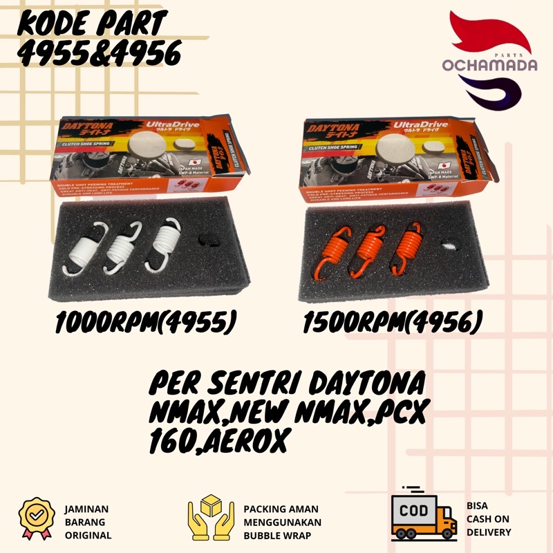 Per kampas ganda Per Sentri 1000rpm 1500rpm Nmax PCX 160 Aerox new Nmax per ganda daytona original