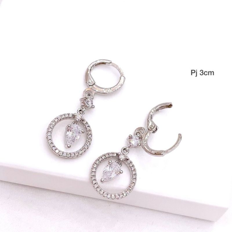 Anting Silver925 Perak Mata kilau mirip emas asli Premium Quality Earring Starling Silver Anti Karat anti alergi 88