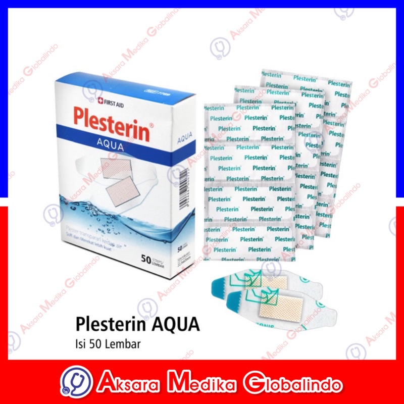 Plesterin Aqua box isi 50 Plesterin Transparant Plester Luka Transparant