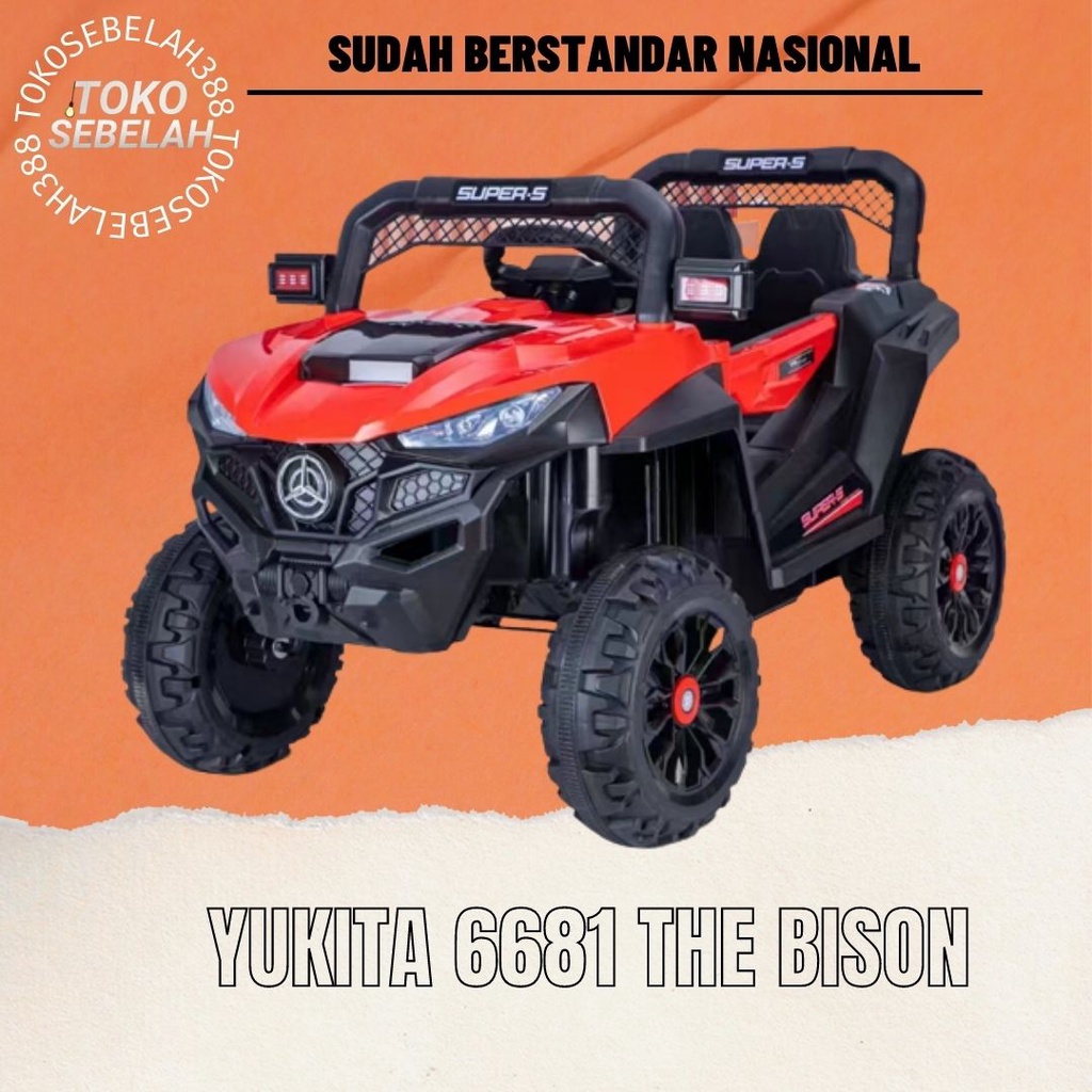 Mainan Anak Mobil Aki Yukita 6681 The Bison - Merah