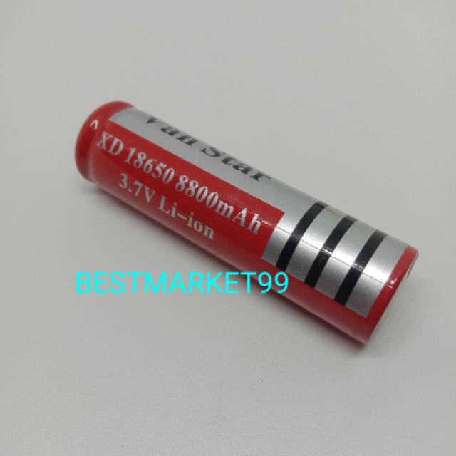 Baterai charge Senter Police 3.7v Li-ion 8800 mAh.