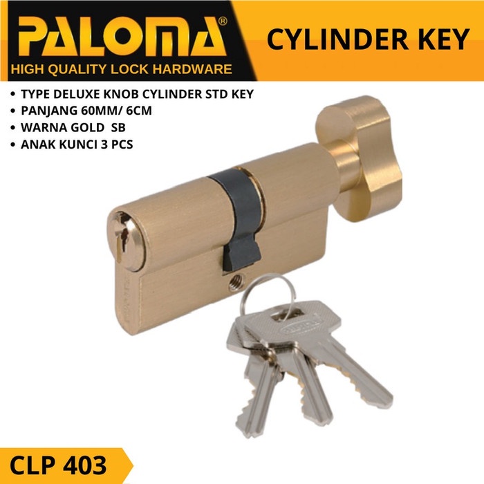 Paloma Knob Cylinder Kunci Silinder Knob CLP 403 DeLuxe KC-SK 60MM