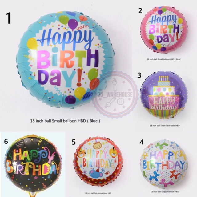 Jual Balon Foil Hbd Bulat - Balon Happy Birthday - Balon Hbd - Balon ...