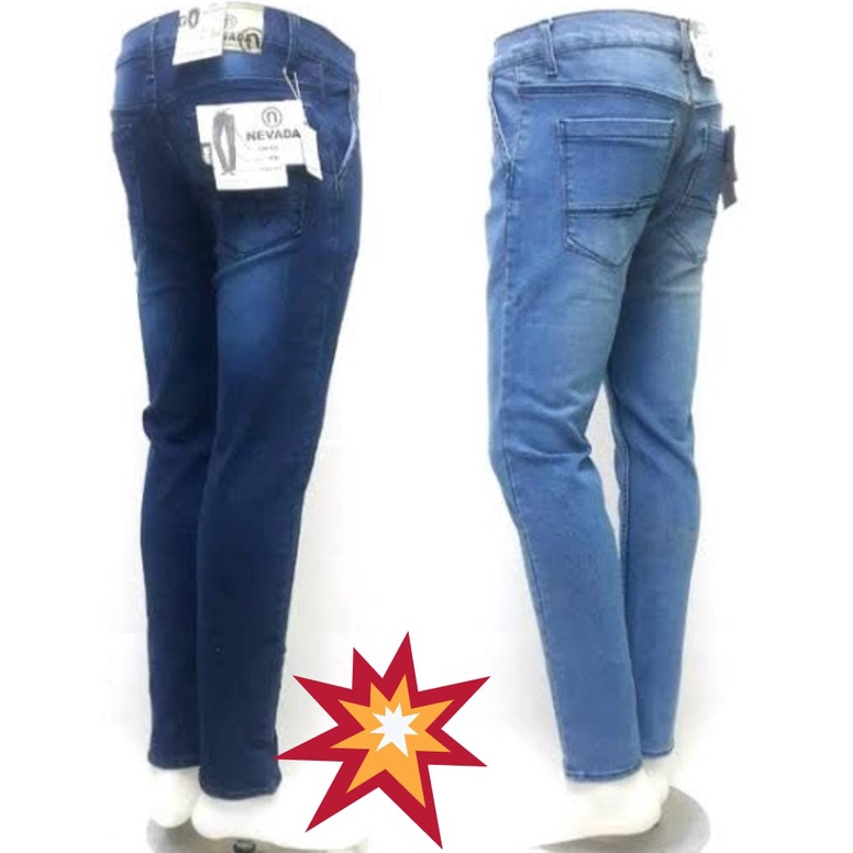 Celana jeans panjang pria jeans pensil slim Stret Melar Kwalitas Premium Quality