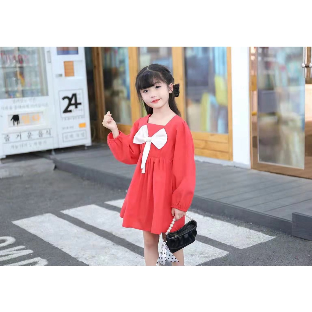 (LOLI-JKT) BD-162 DRESS ANAK CEWEK LONG SLEEVE SIZE 90-140