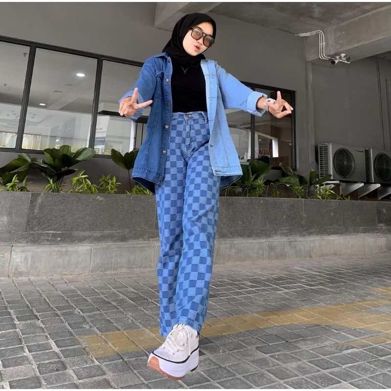 OVERSIZE JAKET WARNA TWOTONE / TWO TONE OVERSIZE JAKET WANITA CEWEK