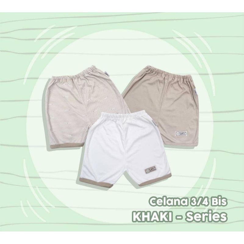 (FLUFFY) 3Pcs Celana 3/4 Khaki Series (C3SB)