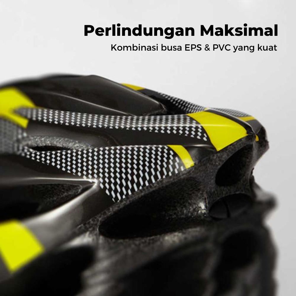 MARKETBIX Helm Sepeda Universal Gunung Mtb BMX Ringan EPS PVC Pelindung Kepala