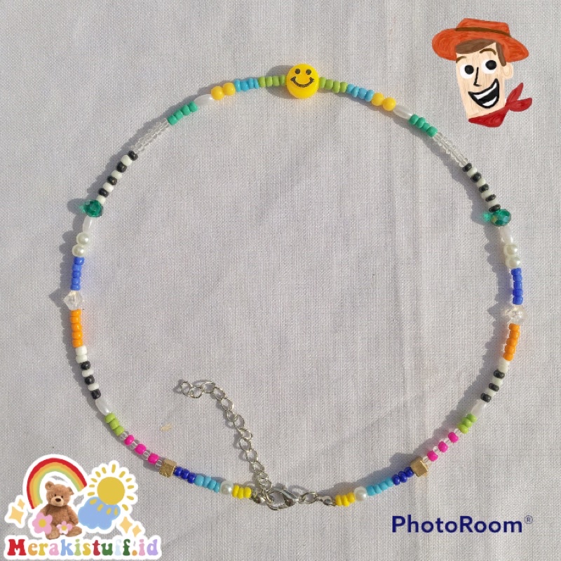 Beads necklace | kalung manik smile | kalung manik aesthetic | kalung beads | kalung manik pria wani