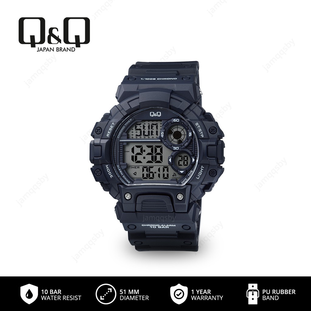 Jual Jam Tangan Pria Q\u0026Q QnQ QQ Digital M144 M144J Original Water Resist 10  BAR Indonesia|Shopee Indonesia
