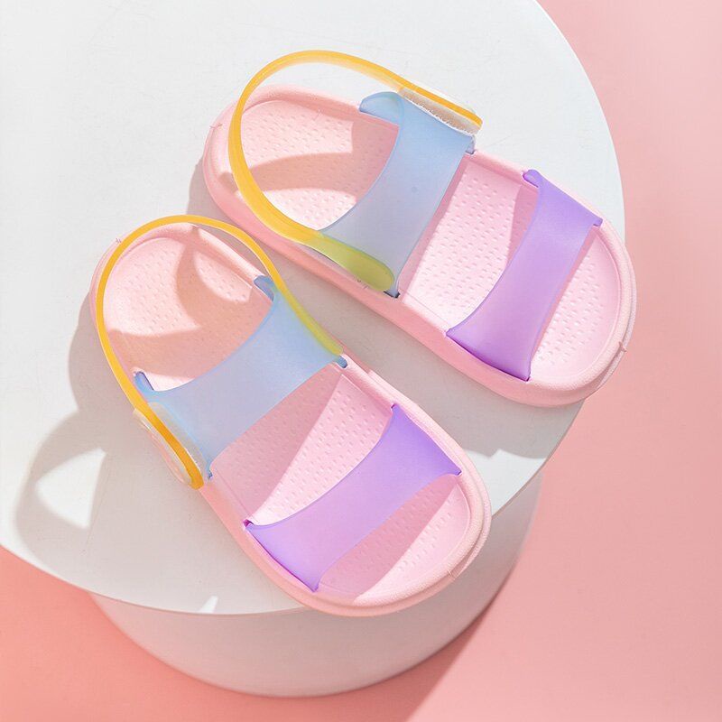 Okaybaby B197 Sandal RAINBOW Anak Perempuan Bahan Karet Model Lucu Import Termurah Kekinian Sendal Casual