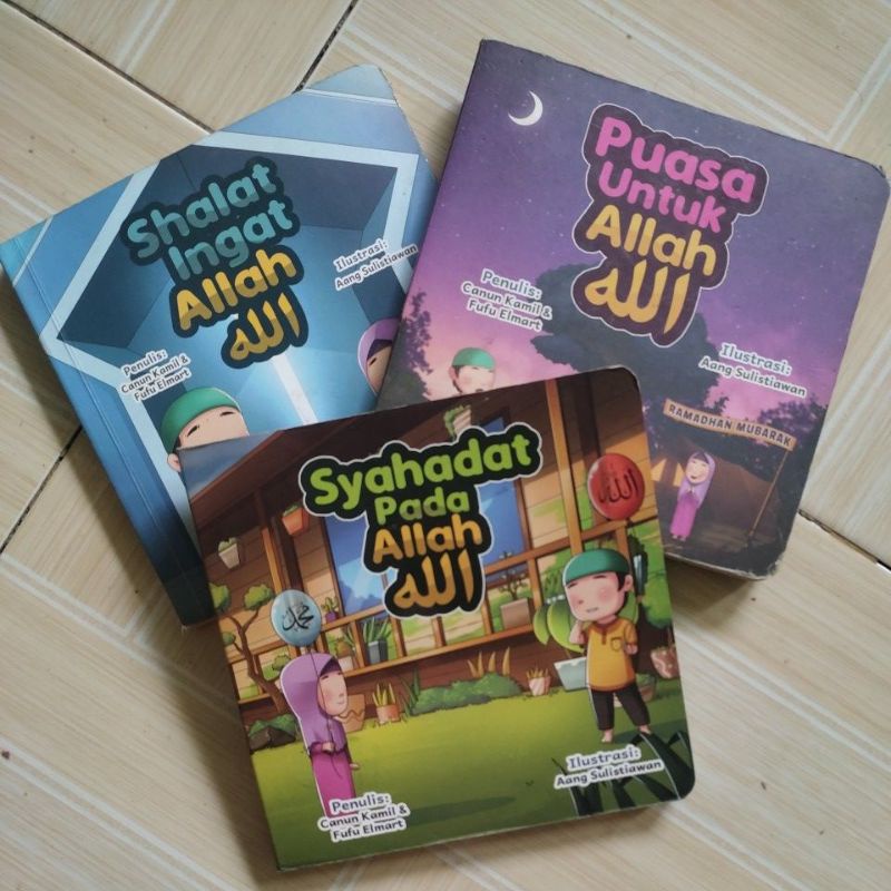 SHALAT INGAT ALLAH PUASA UNTUK ALLAH SYAHADAT PADA ALLAH SAKEENA BOARDBOOK BEKAS PRELOVE PRELOVED