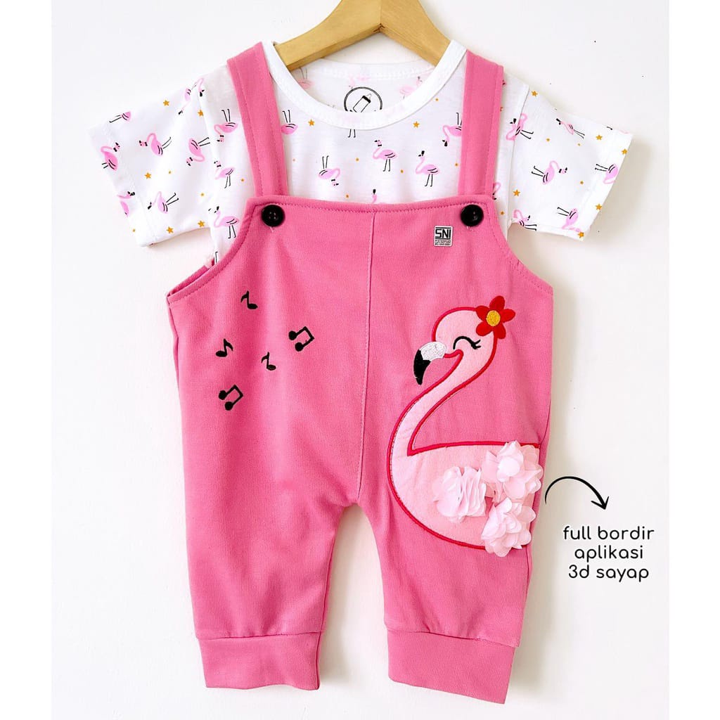 BARU! LIK003 - 2in1 Overall Jumper Baju Kodok Anak Bayi Cewe Fashion Pergi Jalan Lucu