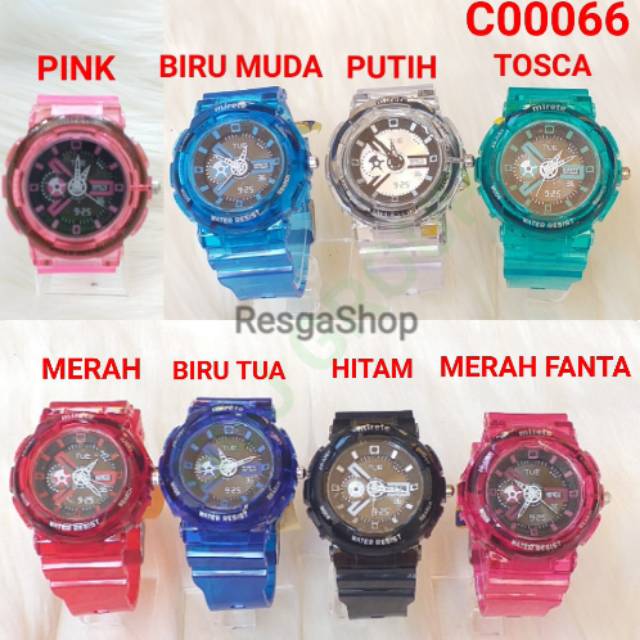 C ( C66 ) JAM TANGAN SPORT REMAJA DEWASA / WATER RESISTANT 3 ATM / TAHAN AIR