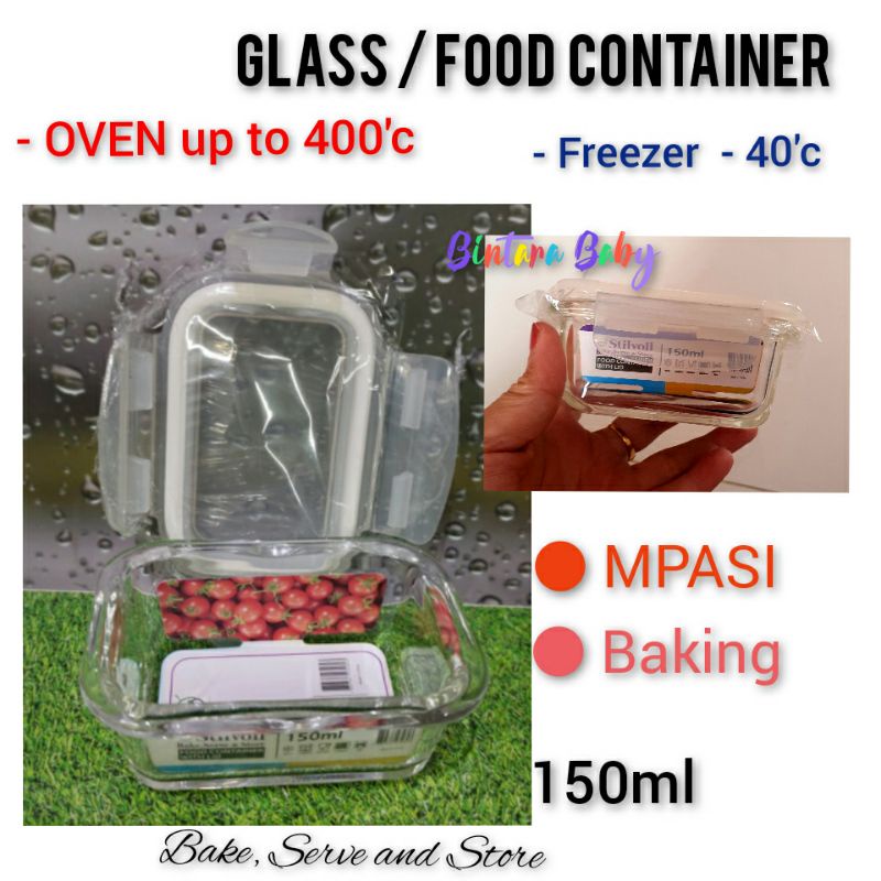 Mini Glass Container Baby Food StilVoll 150ml Baking Oven Glass