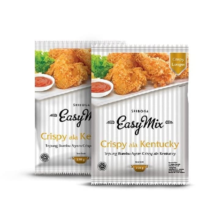 

cs01477 Sriboga Easy Mix Tepung Bumbu Ayam Crispy Ala Kentucky 220Gram Da01D100