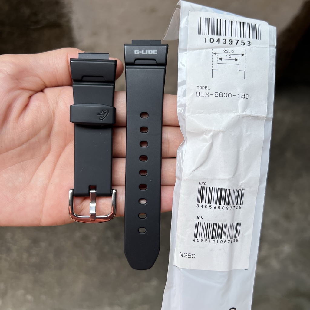 Strap tali jam tangan casio baby-g BLX-5600 1B original band BLX 5600