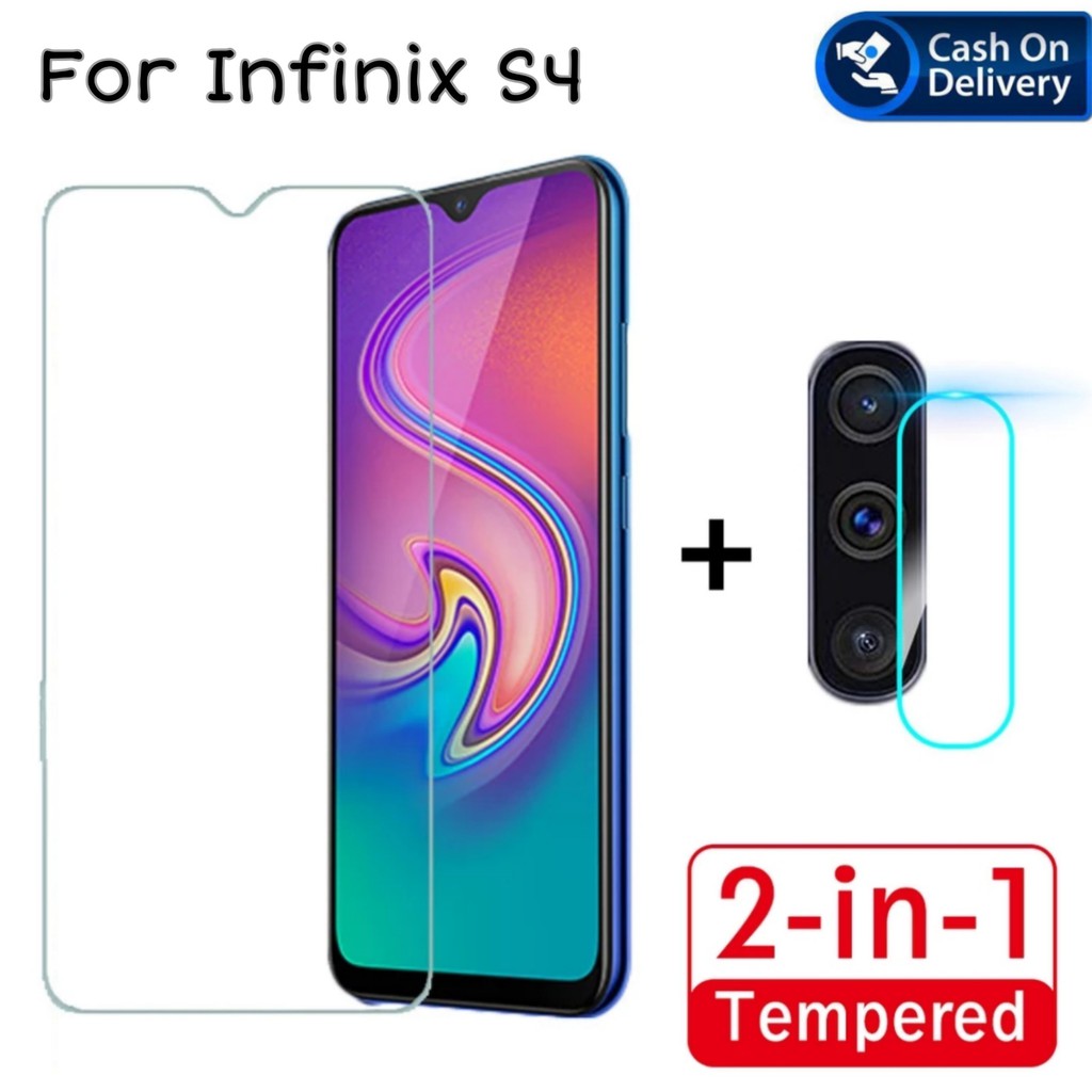 Promo Tempered Glass Infinix S4 - Paket 2in1 Tempered Glass