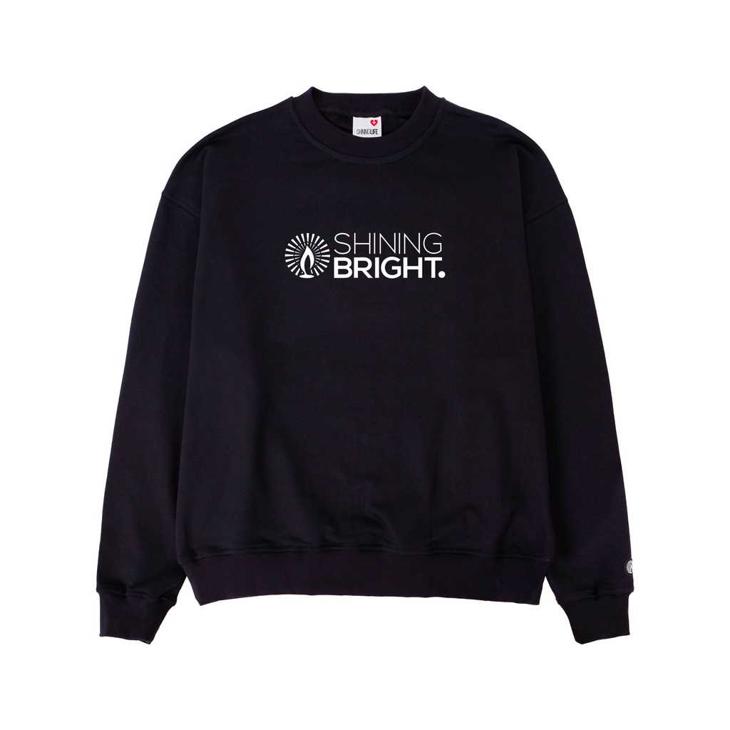 Shining Bright Sweater Crewneck Vibrant - Hitam