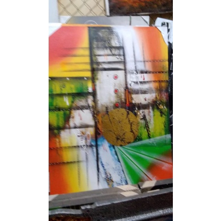 Lukisan kanvas Bali Abstrak abstract 1