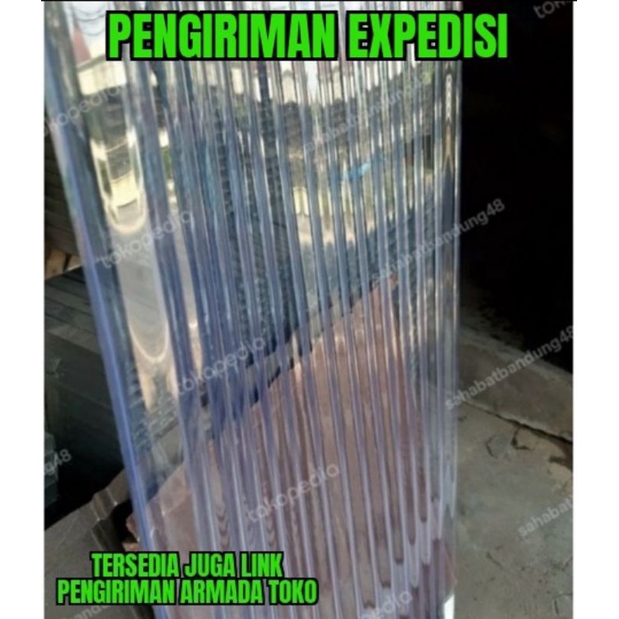 EXPEDISI fiber/atap pvc gelombang transparan tebal 0,8mm