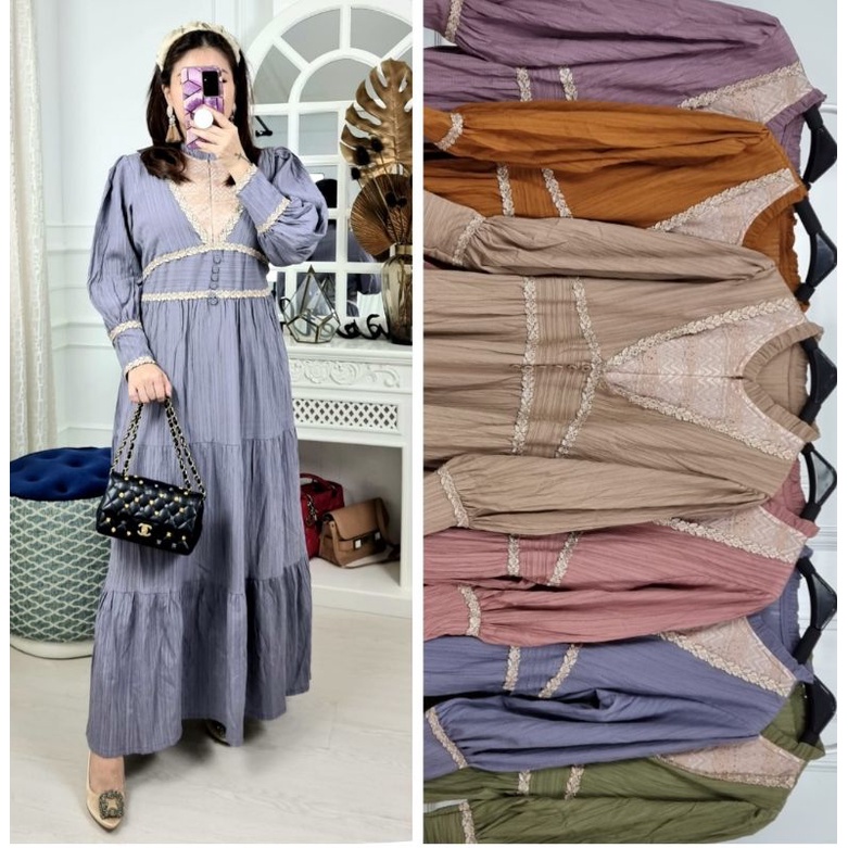 Gamis lesti serat kayu original by meijiwang