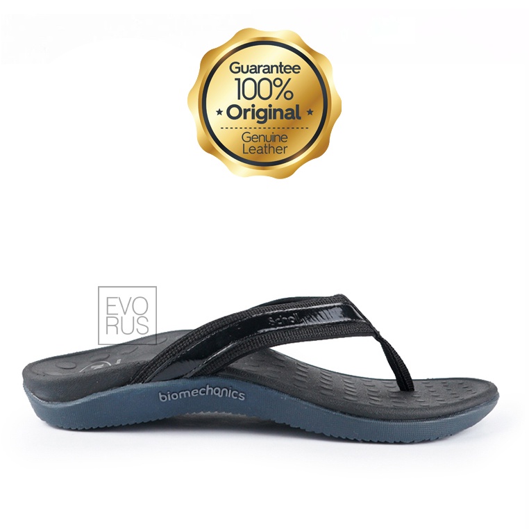 Sandal SCHOLL Biomechanics | LB3 Black 100% SCHOLL Original | Kulit Asli | Flat Foot Flat Feet