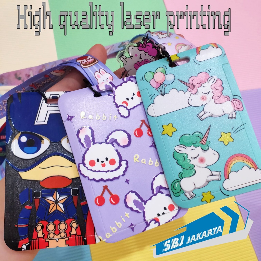 Cute Animation series Tempat kartu / ID card holder /flash card e toll / name tag