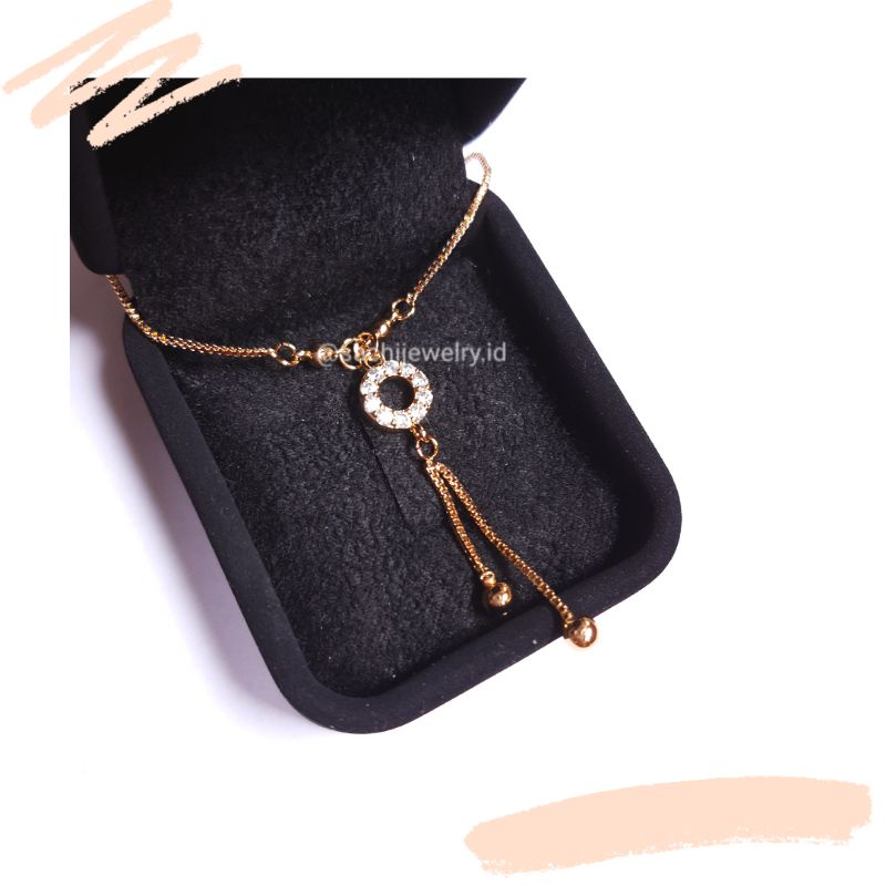 Kalung Bulat SACHI Korean Jewelry | Women Liontin Necklace Style Model Circle Wanita Korea Anti Kara