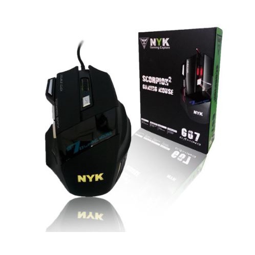 Mouse gaming nyk nemesis wired usb 2.0 optical 2400dpi 7d led double click for pc laptop scorpion G-07 - Mice kabel G07