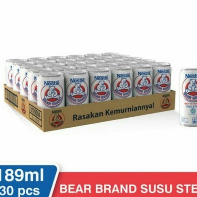 

[COD] bear brand susu murni 189ml /karton (30pc) [COD]