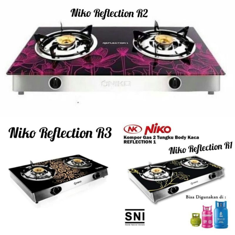 Kompor Kaca 2 Tungku Niko Reflection