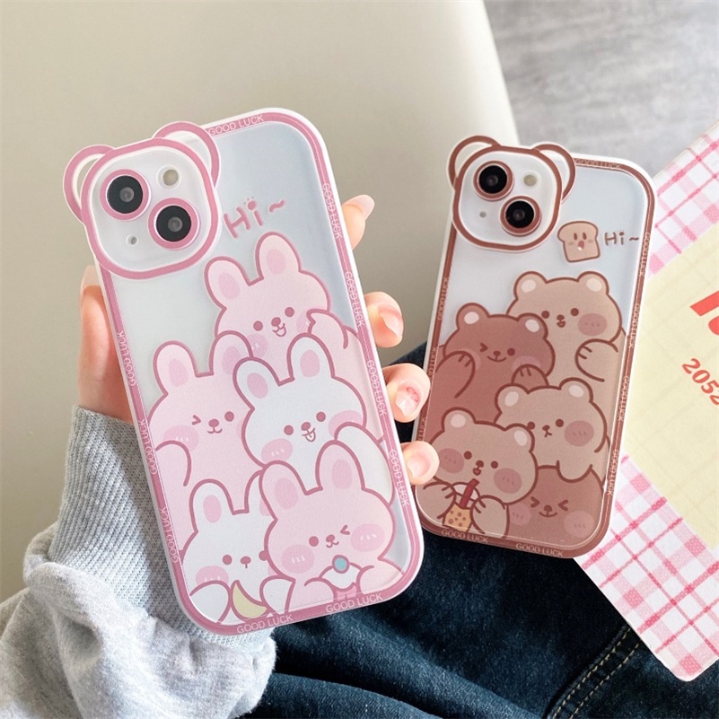 Casing Soft Case Silikon Transparan Untuk iPhone 14 13 12 11 Pro Max X Xr Xs Max SE 8 7 6 6s Plus