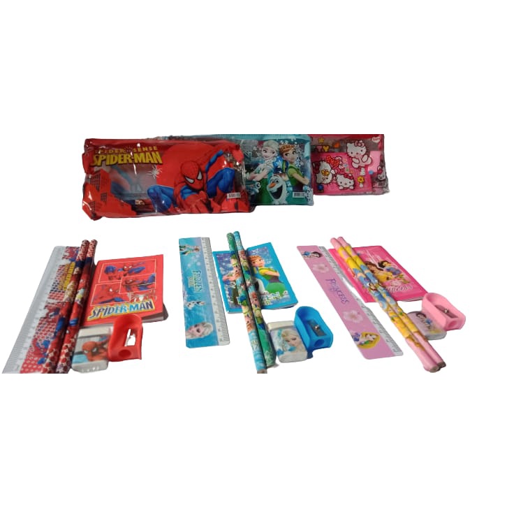 

stationery set alat tulis set lengkap tempat pensil + isi paket alat tulis