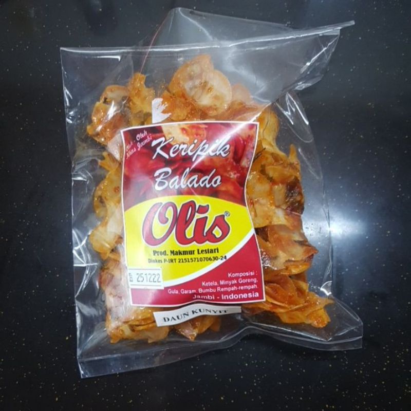 

keripik balado OLIS daun kunyit