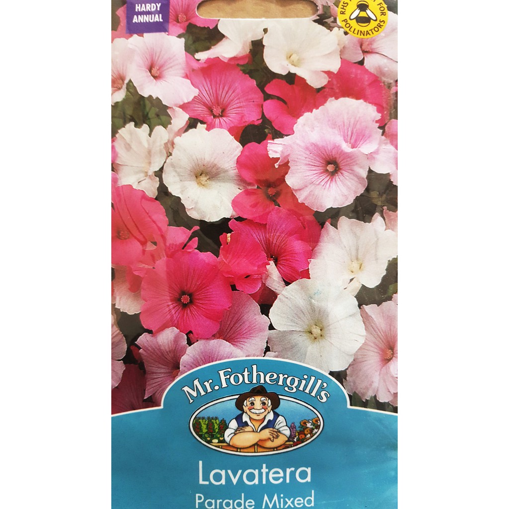 Benih Bunga LAVATERA PARADE MIXED PACK 75 BIJI bibit bunga import F1 Mr Fothergills