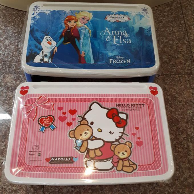 Meja belajar lipat plastik anak/lesehan/lap desk napolly