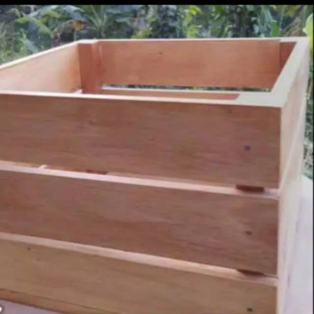 Wooden Crate 50x15x15 wood box peti kayu kotak kayu dekorasi rustic