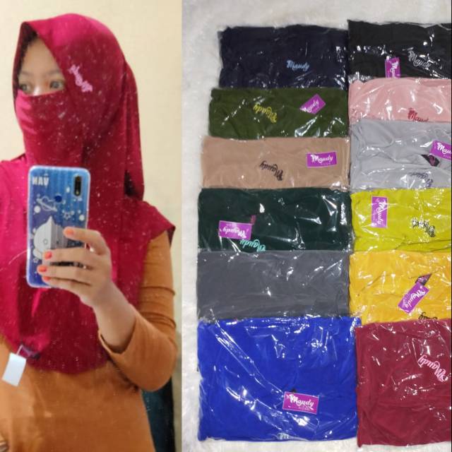 Jilbab Niqob Maudy Bahan Stella