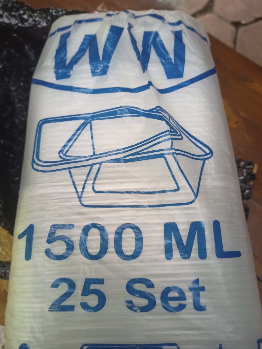 Kotak Makan Bening Persegi  1500ml 25pcs Perpack Harga Grosir Murah Tahan Panas Jakarta