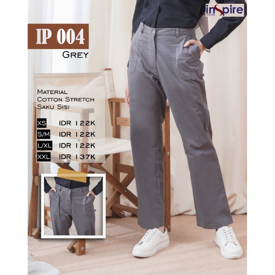 Inspire Pants IP 04 Bahan Cotton Stretch Celana Wanita Celana Bawahan Polos