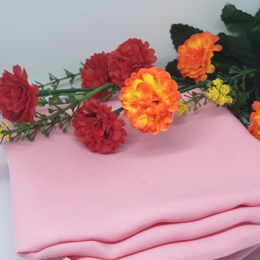 PROMO KERUDUNG SEGI EMPAT BELLA SQUARE / JILBAB MUSLIM / HIJAB SEGI EMPAT POLOS TERBARU-Baby Pink