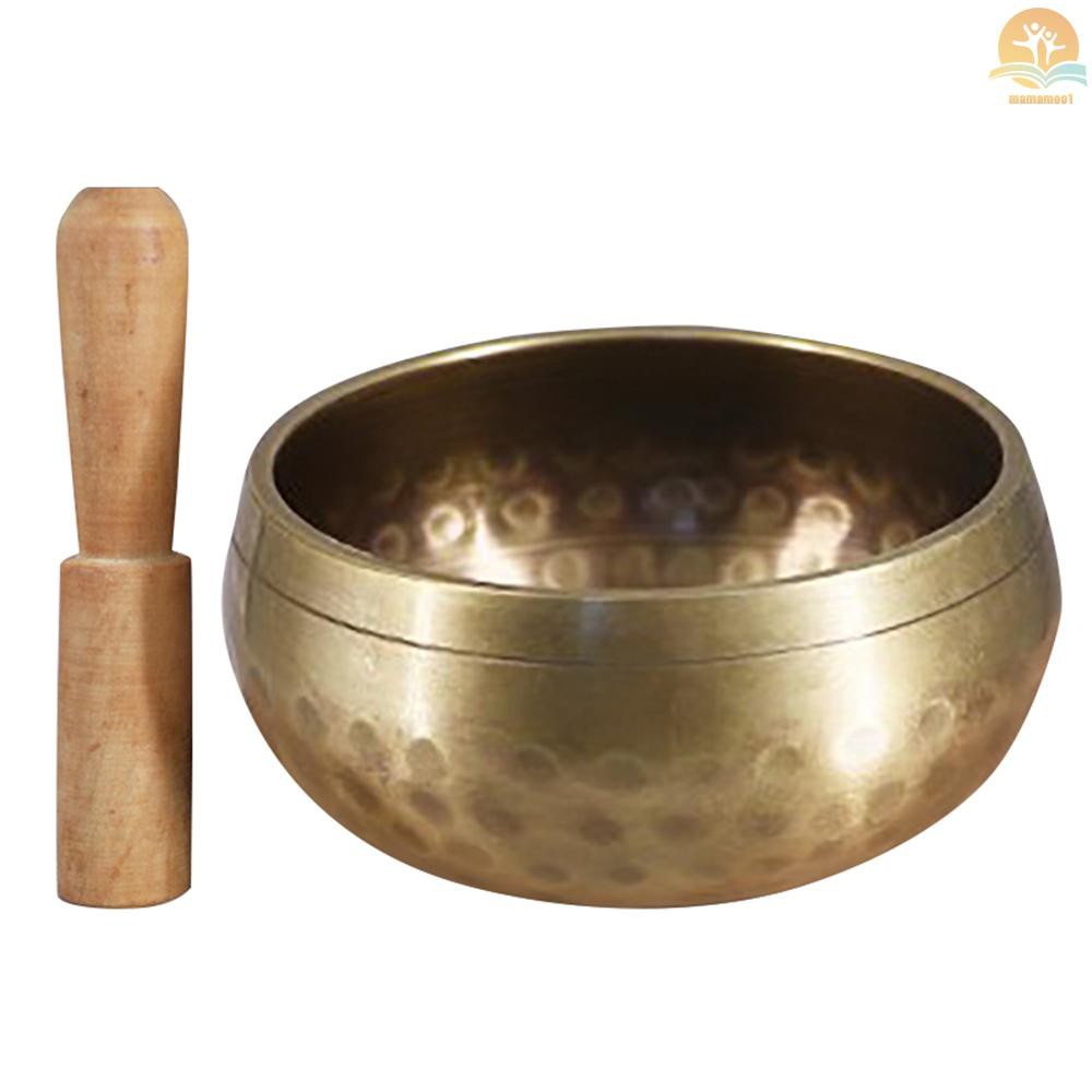 Mangkok Singing Bowl Buddha Tibet Dengan Stik Untuk Meditasi Yoga